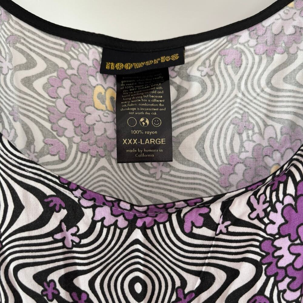 Nooworks Naomi Purple Haze Dress Size XXXL Like New Dopamine Funky Slow Fashion - Picture 8 of 9